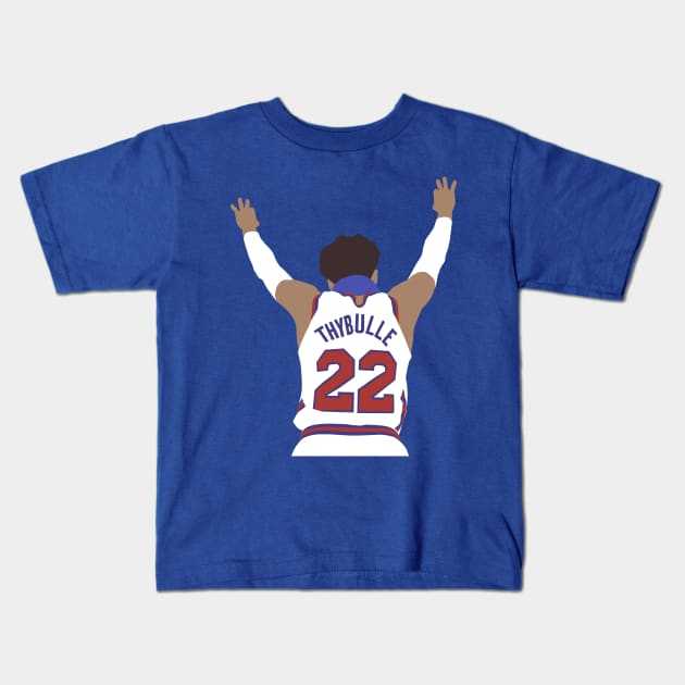 Matisse Thybulle Celebration Kids T-Shirt by xRatTrapTeesx